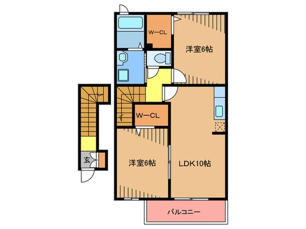 サンライト宗像Ａの物件間取画像